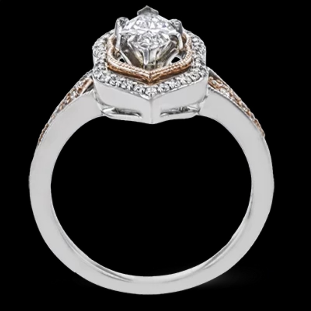 New Women’s 925 Silver Marquise Cut Diamond Ring - Picture 3 of 4